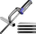 AIRAJ Mini Metal Hack Saw, Small Hacksaw for Metal, with 5 HSS Saw Blade