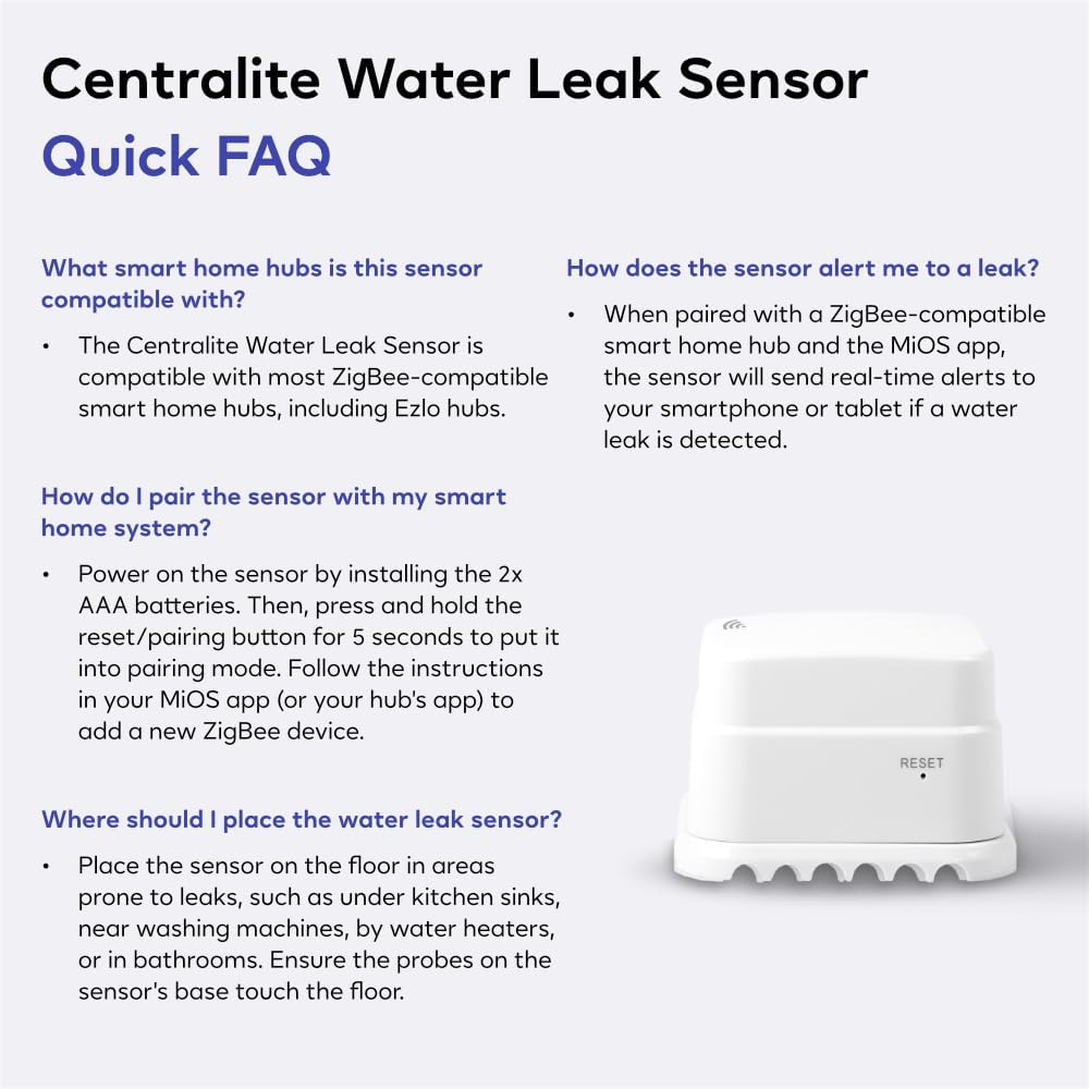 Home Protection Bundle | Includes 1 Motion Sensor, 2 Door/Window Sensors & 1 Water Leak Detector for Whole-Home