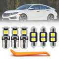 6Pcs LED Interior Light Bulbs Kit for Hon'da Civic 2006-2012 6000K White