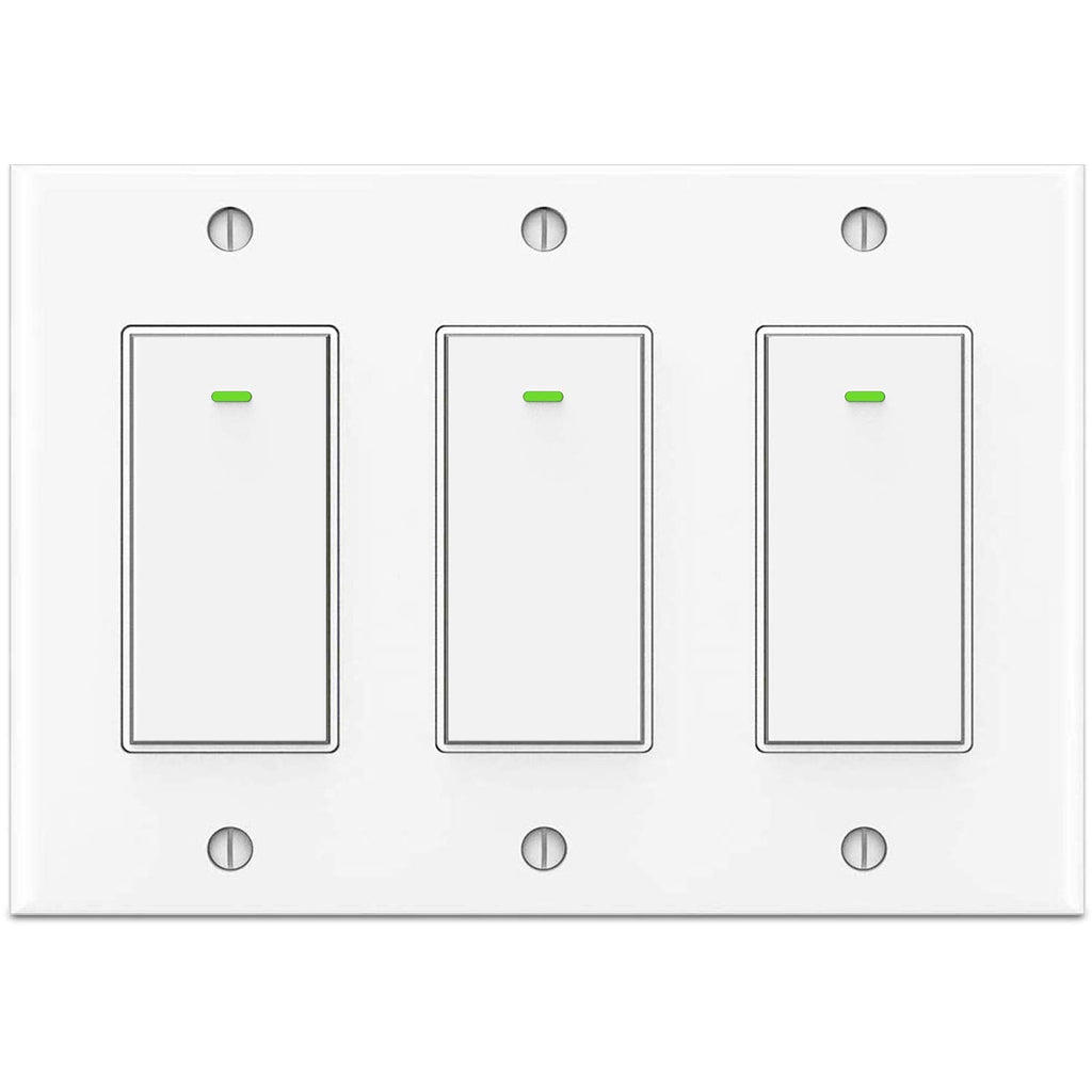 Smart Switch WiFi Light Switch 3 Gang Compatible with Alexa Google Home | 2.4GHz WiFi Switch
