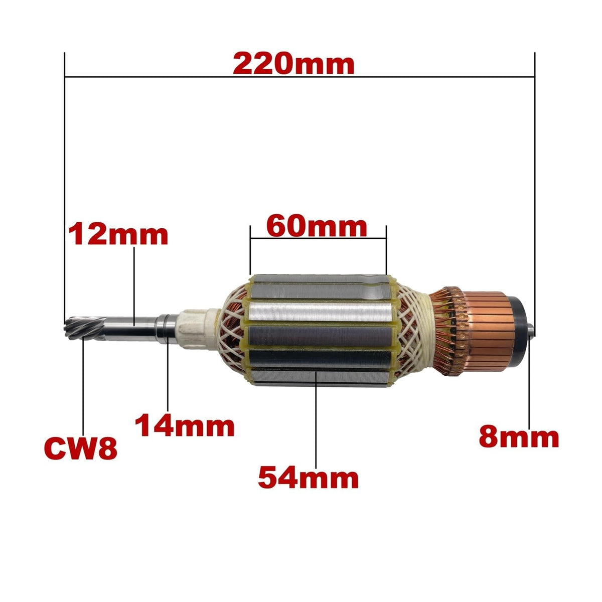 AC 220V 240V Armature Rotor Drill Spare Parts Power,(Compatible For HILTI,for DD200 DD 200)(Carbon Brush)
