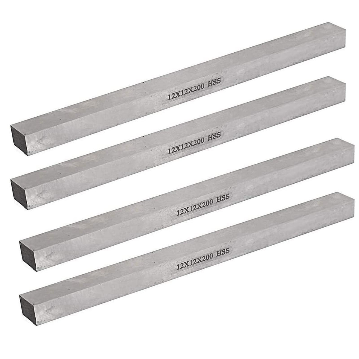 It Works Great 4pcs HSS Lathe Tool Bit 12mm x 12mm x 200mm, Square Lathe Turning Tool Blanks