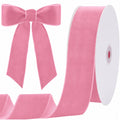 25 Yards Pink Velvet Ribbon for Christmas Tree, 1.5 Inch