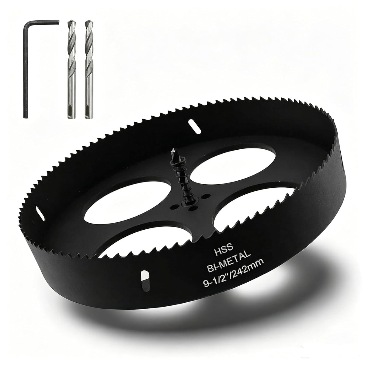 9.5-inch Hole Saw with Arbor for Wood Plastic Drywall Thin Metal