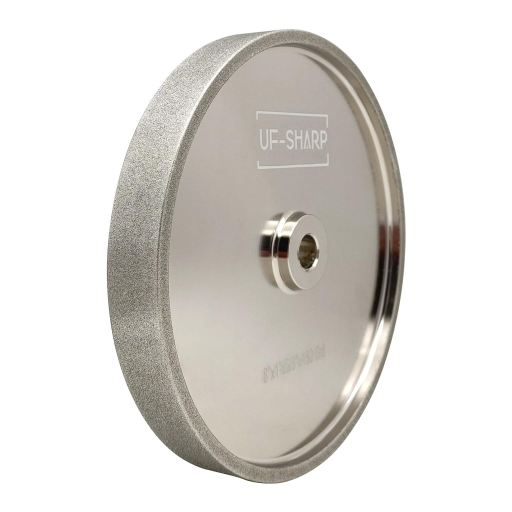 UF-Sharp CBN Grinding Wheel 8 inch 180 Grit, 1" Wide, 5/8" Arbor