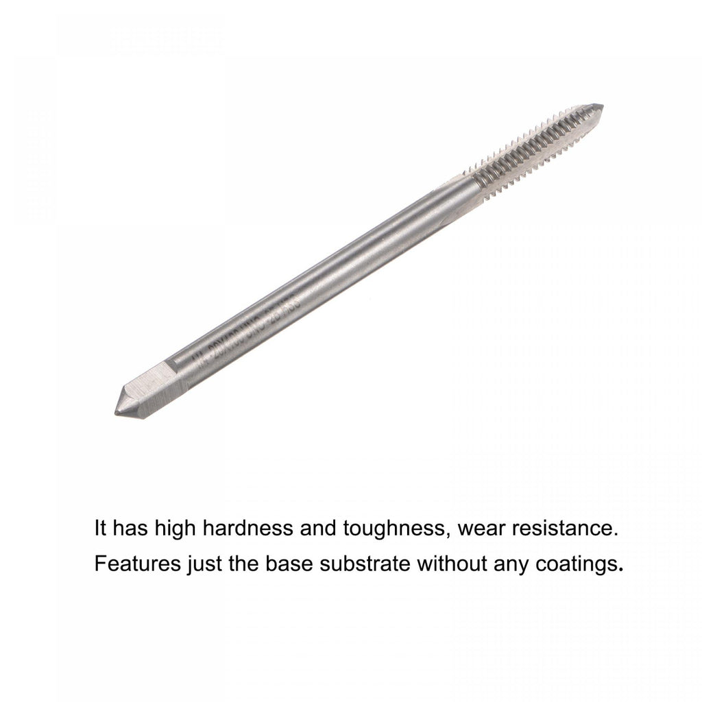 uxcell Thread Milling Taps, 1/4-20 UNC High Speed Steel (HSS) 3 Straight Flutes Machine Screw Thread Threading Tap, 4" Length (Extra Long)