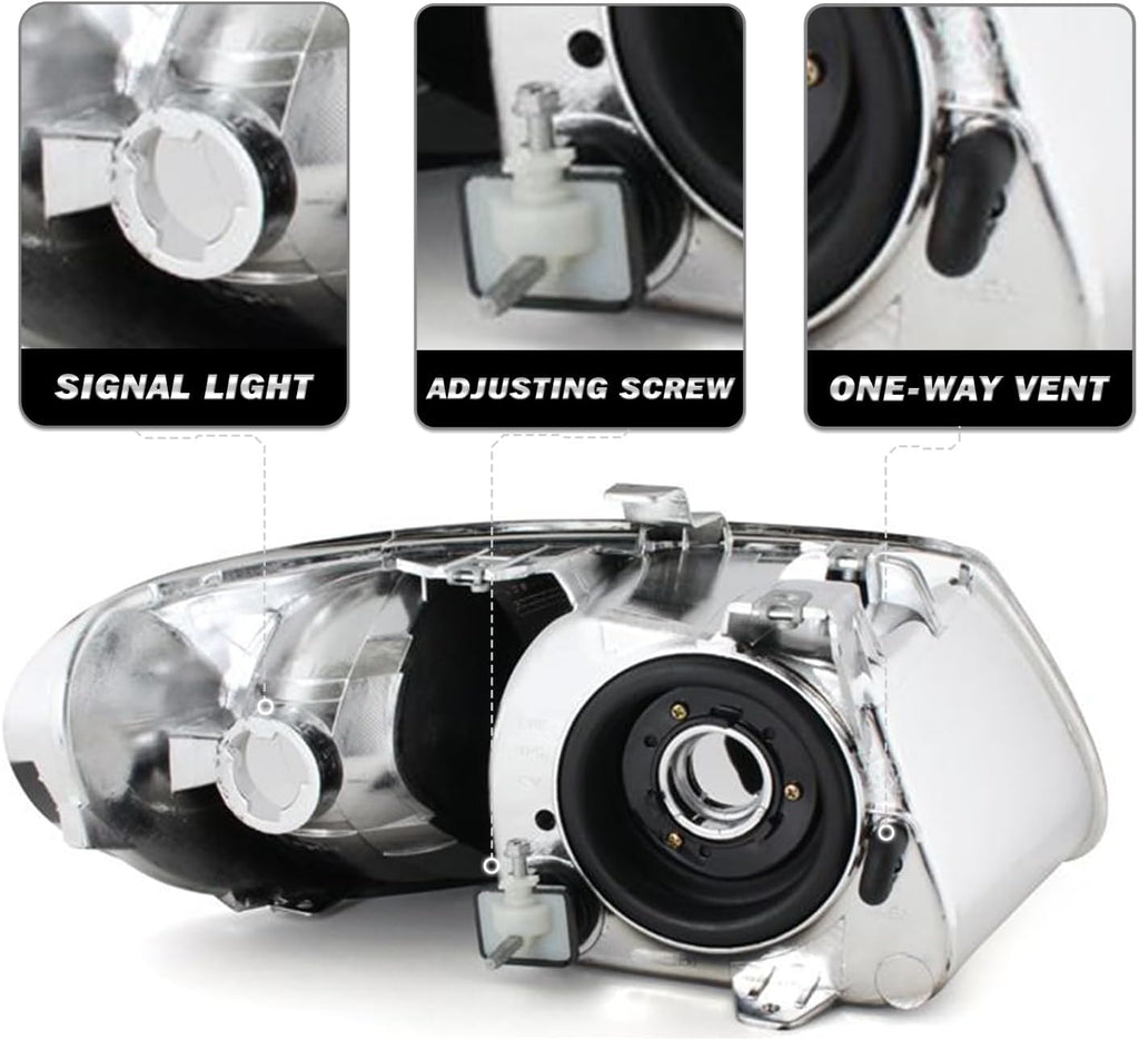 SOCKIR Fit for 2001-2007 Dodge Grand Caravan Halogen Headlight Assembly