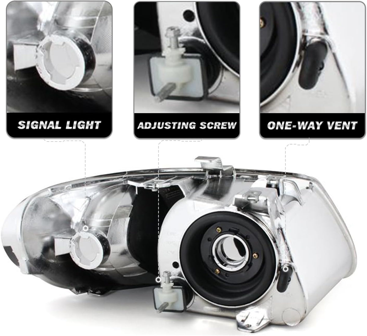 SOCKIR Fit for 2001-2007 Dodge Grand Caravan Halogen Headlight Assembly