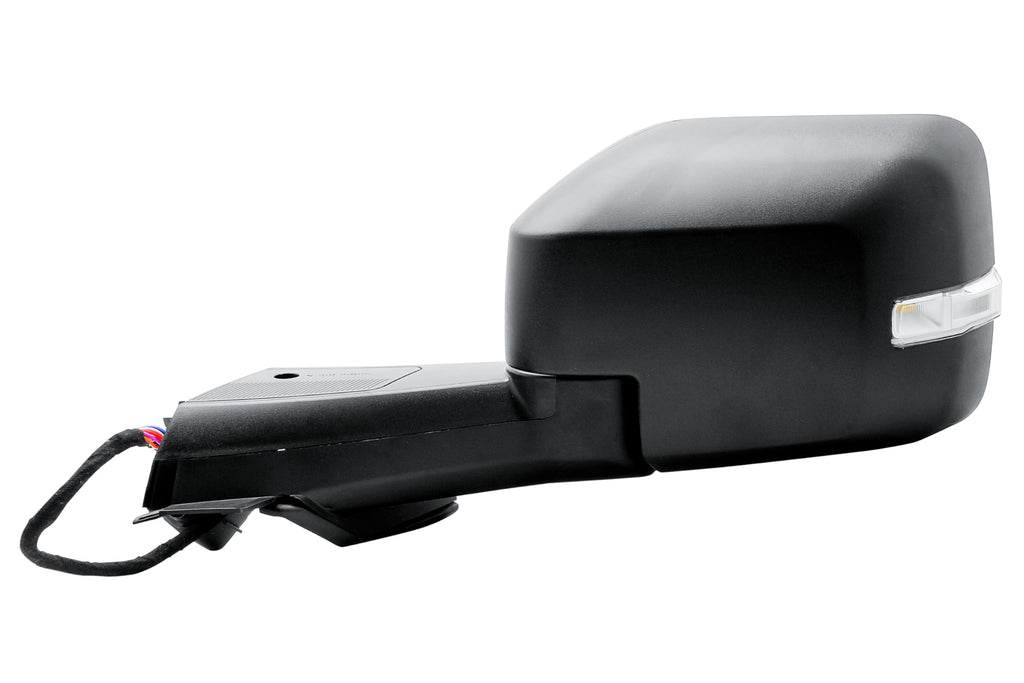Driver Left Side Door Mirror Power and Heated with BLIS Glass Turn Signal Light Puddle Light and Spot Light Textured Back Cover Manual Folding for Ford Bronco 2022-2025