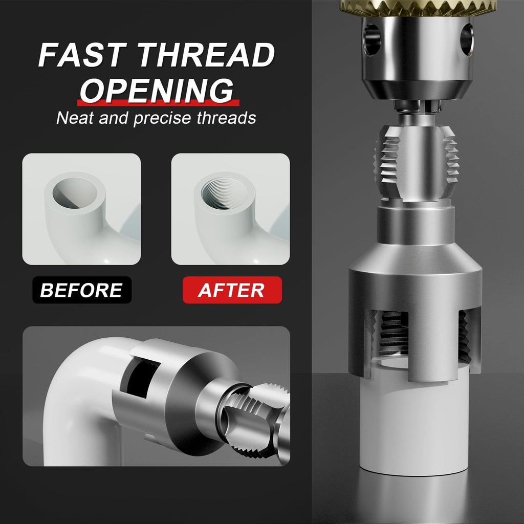 REKCKRUL Integrated Internal & External Pipe Threading Tool (1" Dies)