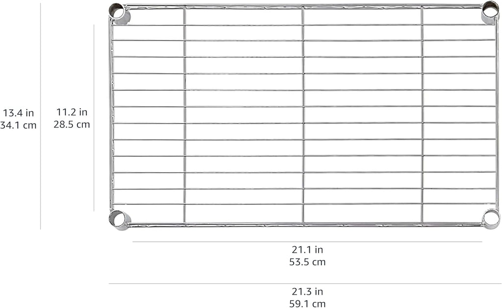 4-Shelf Adjustable Storage Shelving Unit for Garage, Steel Wire Rack, 200 Pound Loading Capacity per Shelf, 13.4"D x