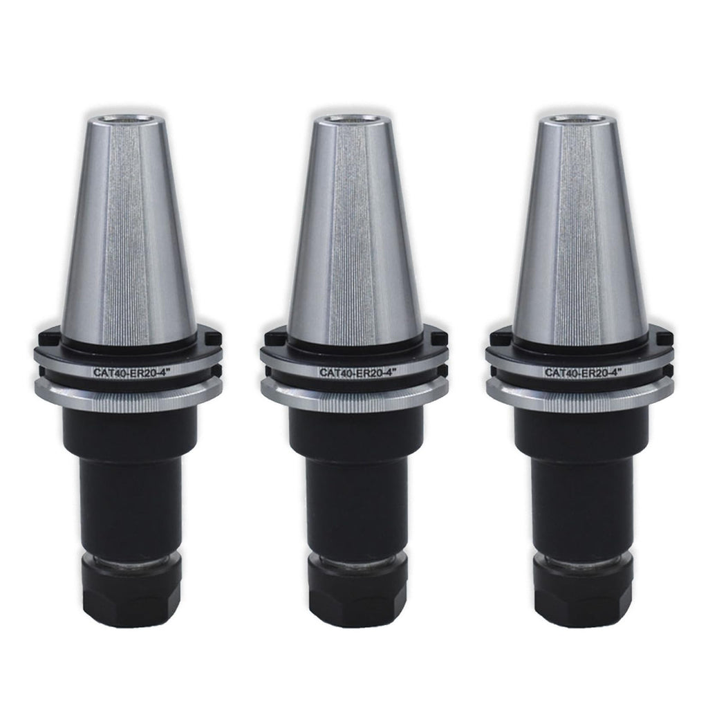 findmall 3Pcs CAT40 Tool Holder ER20 Collet Chuck Set Tool Post OXA