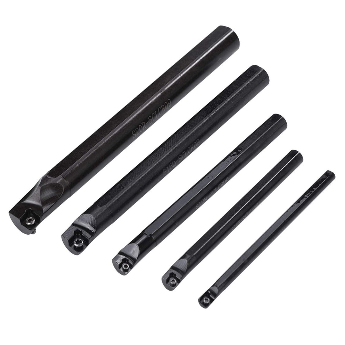 Lathe Turning Tool Holders Set, High Strength Steel, Black Finish, ISO Standard, Good Low Temperature Impact Toughness, Improved Gloss of Cutting Pieces