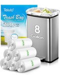 Medium Clear Trash Bags 8 Gallon 200 Count Kitchen Garbage Bags