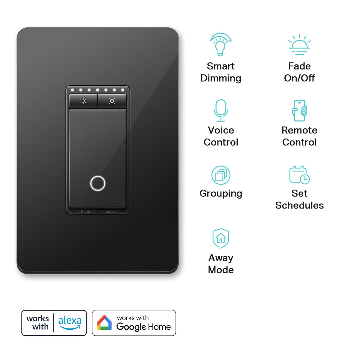 Dimmer Switch HS220, Single Pole, Needs Neutral Wire