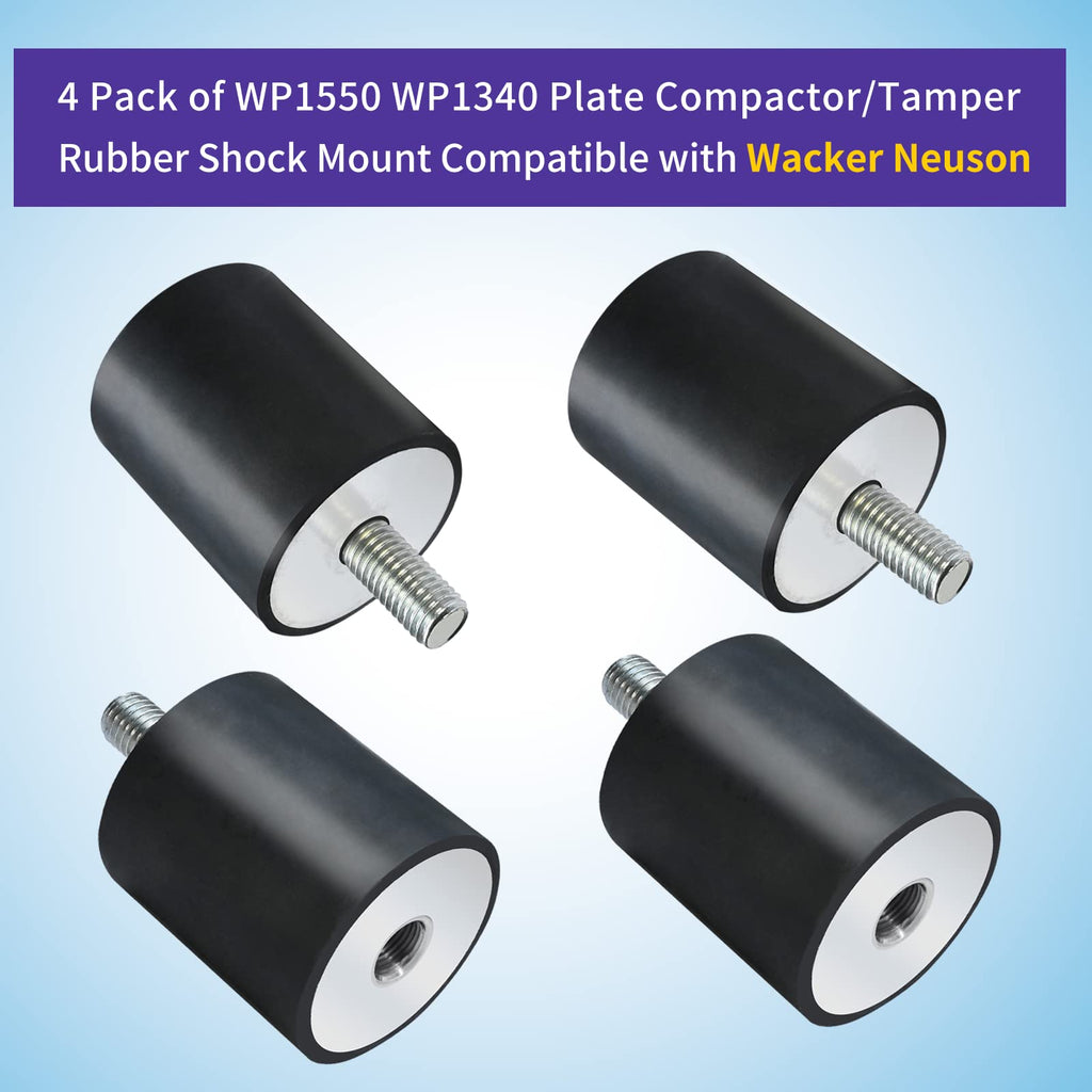 4 Pack Upgrade Rubber Shock Mount, Compatible with Wacker Neuson Compactor