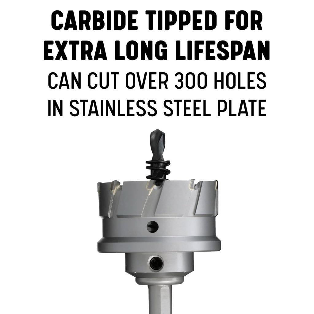 Drill America 4" Carbide Tipped Hole Saw/Cutter with 1" Depth of Cut, CTH Series