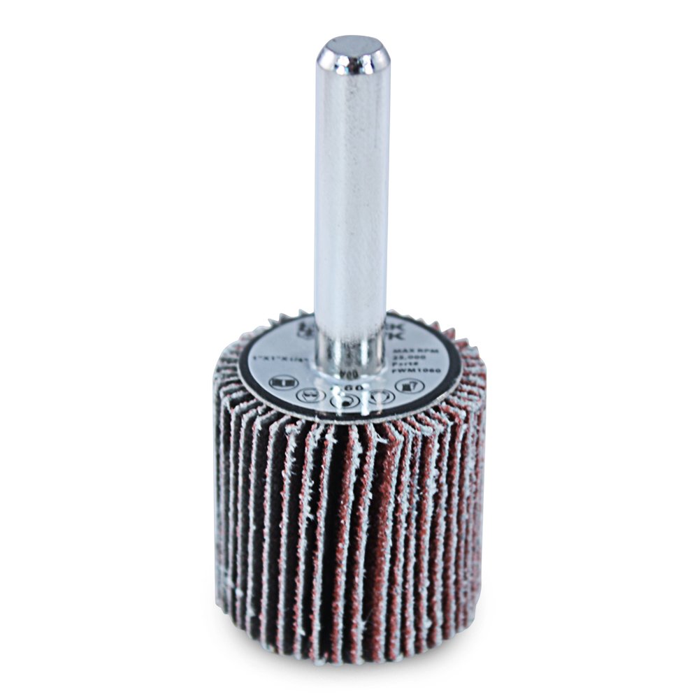 BHA 1 x 1 x 1/4 Aluminum Oxide Mounted Flap Wheel - 80 Grit - 5 Pack