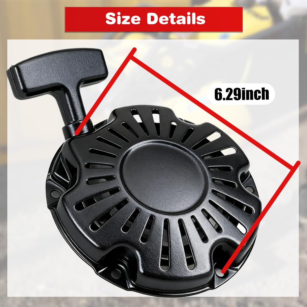 Pull Recoil Starter Assembly Compatible with Honda GXR120 GXR120RT Rammer Engine,for Wacker Neuson Rammer BS50-4As BS60-4As BS70-4As BS72-4As,Replaces 28400-ZDJ-003ZB, 28400-ZDJ-003ZA