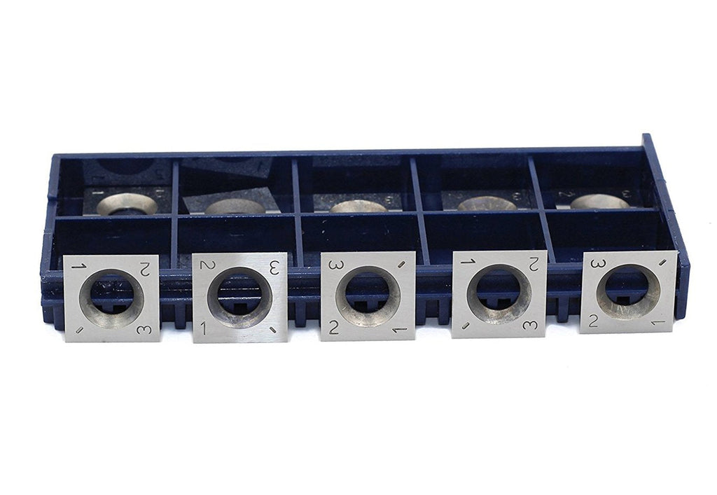 YUFUTOL 14mm Square Straight Carbide Cutter Insert(14mm length X14mm widthX2.0mm thickness),Pack of 10, Designed for Spiral/Helical Planer Cutter Head Wood Lathe Tool