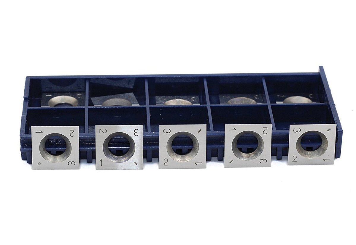YUFUTOL 14mm Square Straight Carbide Cutter Insert(14mm length X14mm widthX2.0mm thickness),Pack of 10, Designed for Spiral/Helical Planer Cutter Head Wood Lathe Tool