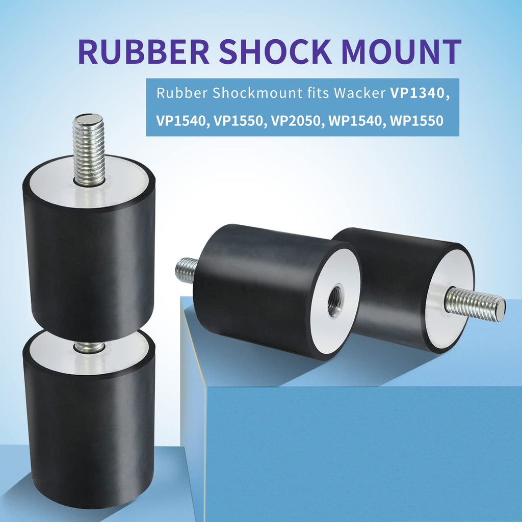 4 Pack Upgrade Rubber Shock Mount, Compatible with Wacker Neuson Compactor