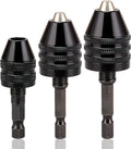 Resze Keyless Drill Chuck Adapter - 3Pcs Drill Chuck for Impact Driver