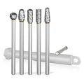 Carbide Burr Set for Die Grinder Bits, 5PCS Titanium Gold with 1/4" Shank, 4.3" Total Length,Metal/Wood/Stone Grinding & Cutting