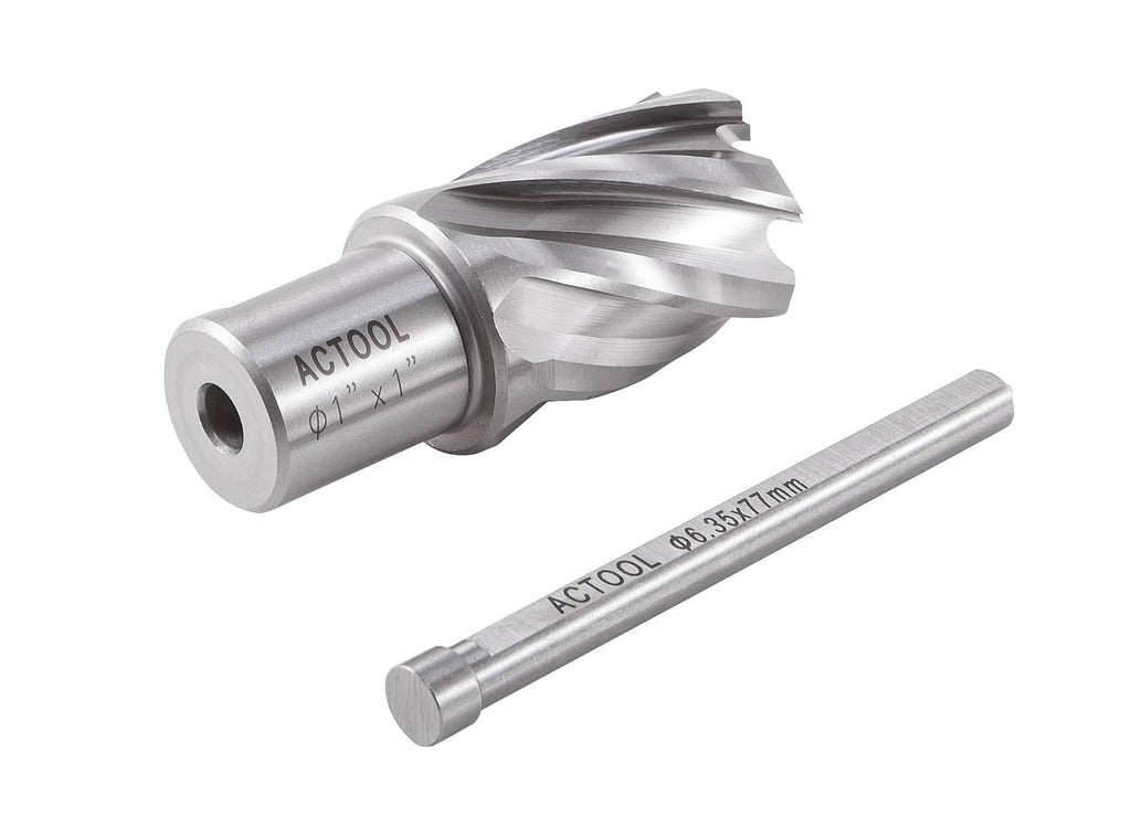 1" Diameter × 1" Depth of Cut HSS ANNULAR Cutter with 3/4'' Weldon Shank