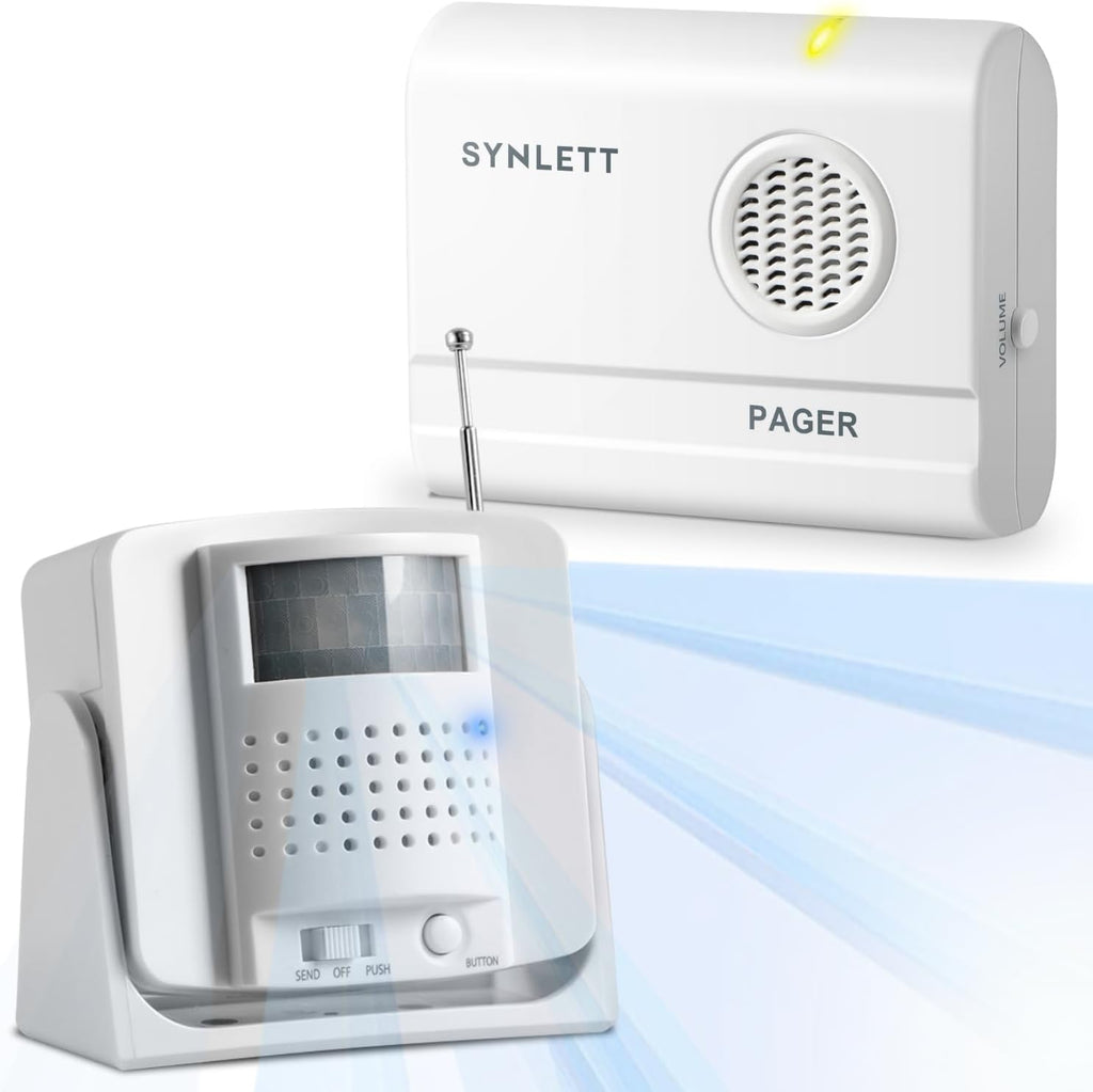 Wireless Bed Alarm with Motion Sensor and Caregiver Pager