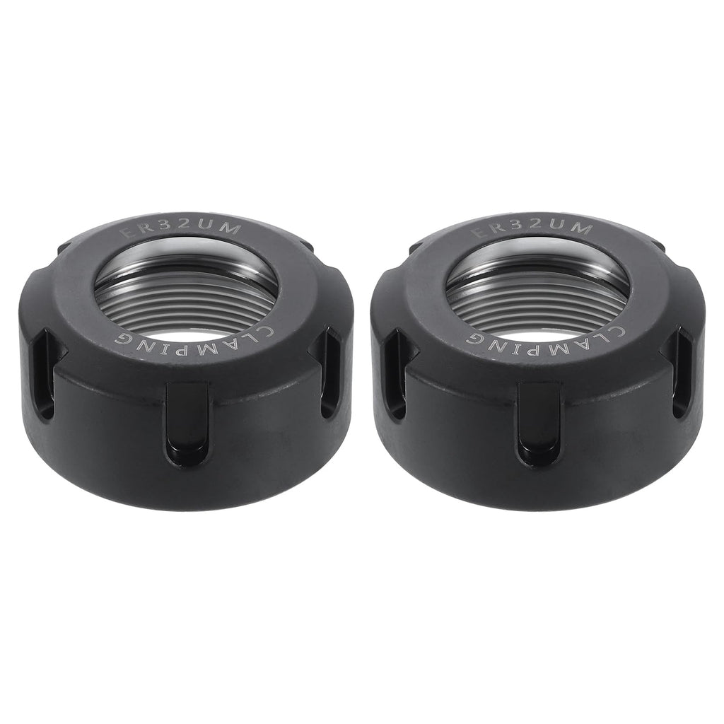 uxcell 2pcs Clamping ER32UM(M40) Collet Clamping Nuts for CNC Milling Chuck Holder Lathe