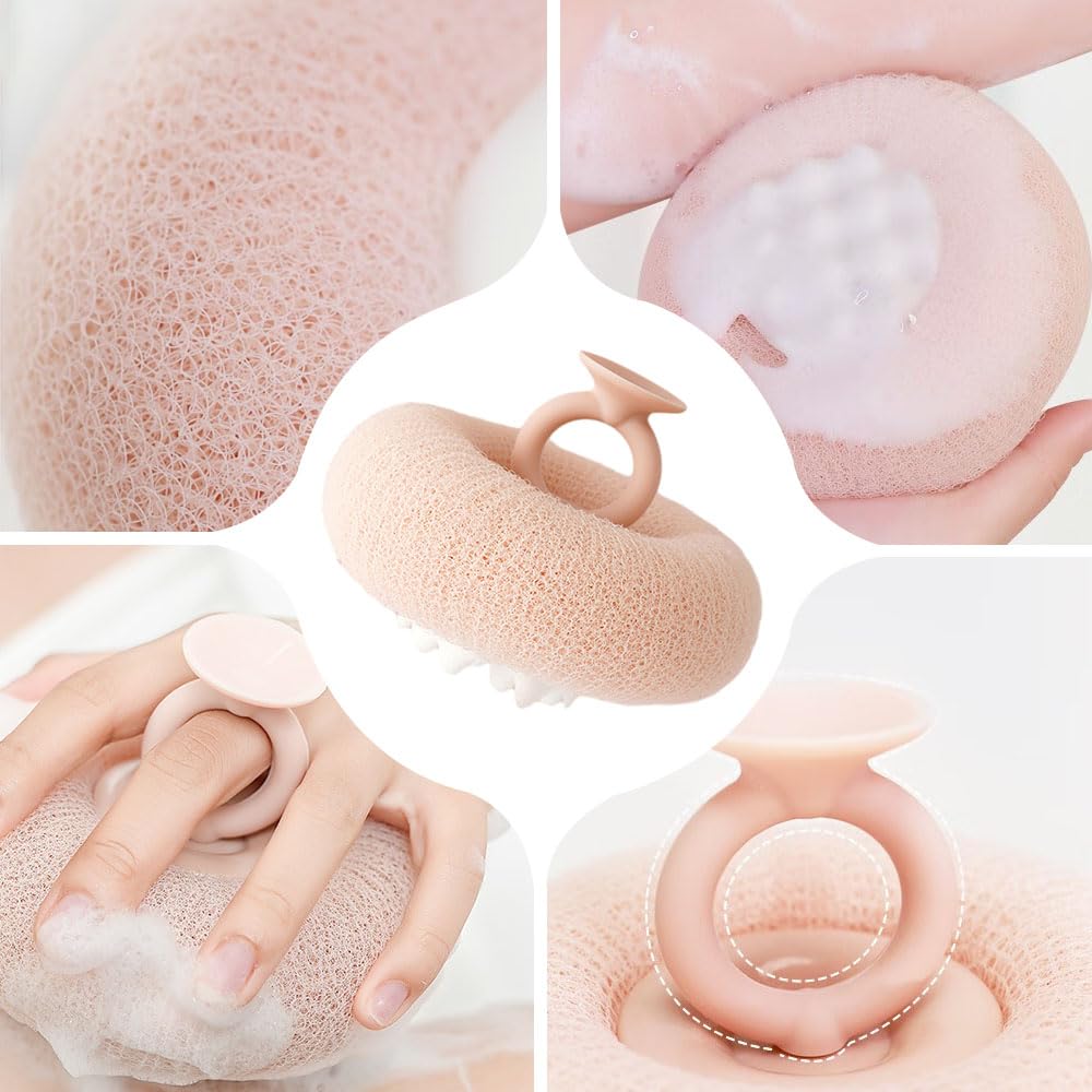 Super Soft Sunflower Suction Cup Bath Ball, 2026 Upgraded 2-in-1 Sunflower Bath Ball Exfoliating Bath Sponge Cleaning