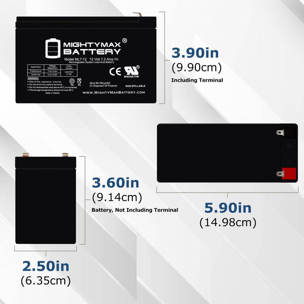 12V 7Ah SLA Replacement Battery Compatible With Razor MX350 DirtRocket