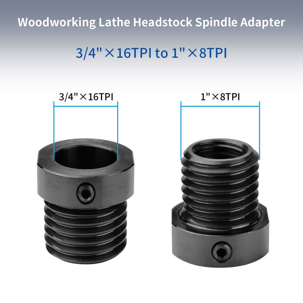 DEEFIINE Lathe Headstock Spindle Adapter Convert 3/4''×16TPI to 1''×8TPI﻿