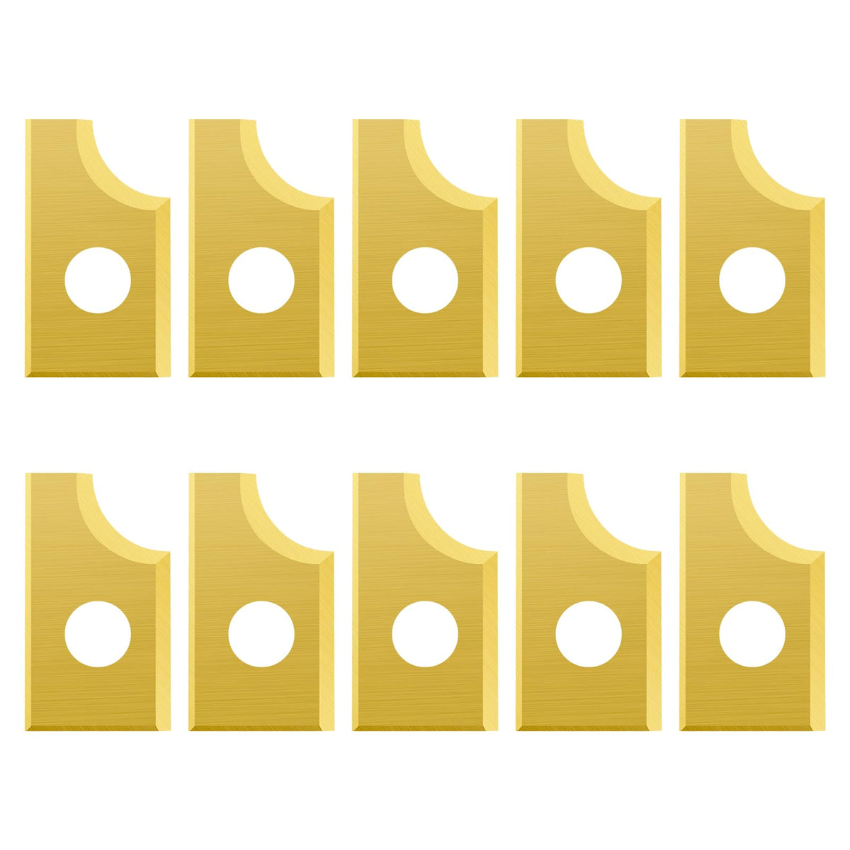 BINSTAK - 3/16" Radius Round Over Carbide Inserts Roundover Router Bit Blades with TiN Coating, Pack of 10
