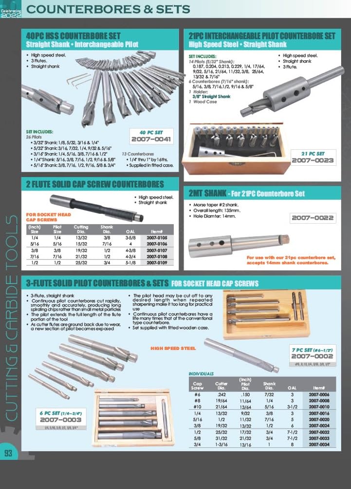 HHIP 2001-4000 1 Inch 82 Degree 6 Flute HSS Countersink