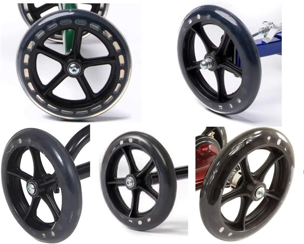 knee walker scooter replacement wheels,7.5 Inch Wheel with Non Marking Polyurethane,Front or Rear Wheel Assembly, Universal Parts.,fits 796,KneeRover most models and other brands knee walker(1Ea,)