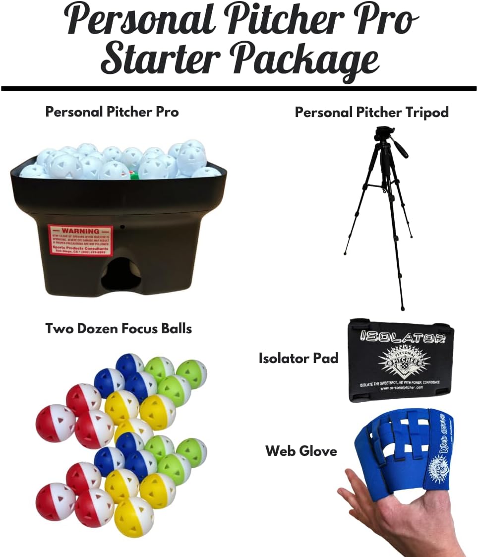Pro Starter Package | Small Wiffle Ball Pitching Machine for Baseball & Softball Training