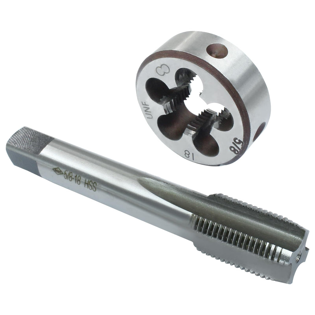 HARSKIYER 5/8-18 UNF Tap And Die Set, HSS Threading Tool