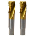 WKSTOOL PF 1/16-28 Parallel Pipe Tap Spiral Fluted TiN Coated Cobalt HSS BSP BSPP for Precision High-Speed Threading Tapping in Hard Metals,Brass,Aluminum