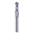 SpeTool 14412 Ball Nose Carbide End Mill CNC Cutter Router Bits Double Flute Spiral Milling Tool 3/8 inch Shank with 3 inch OVL