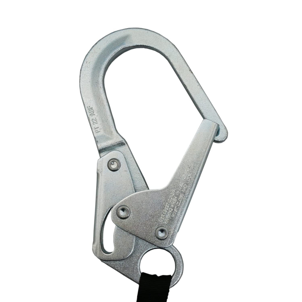 Demon 6 FT Single Leg Self-Retracting Lifeline Web Lanyard Retractable, 1.97-inch Gate Opening Steel Locking Rebar