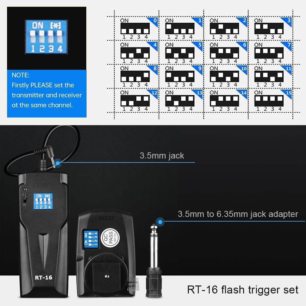 Studio Flash Kit for Photography, 600W Studio Strobe Light Set with Bowens Mount, 2.4G X System MS300 Monolights