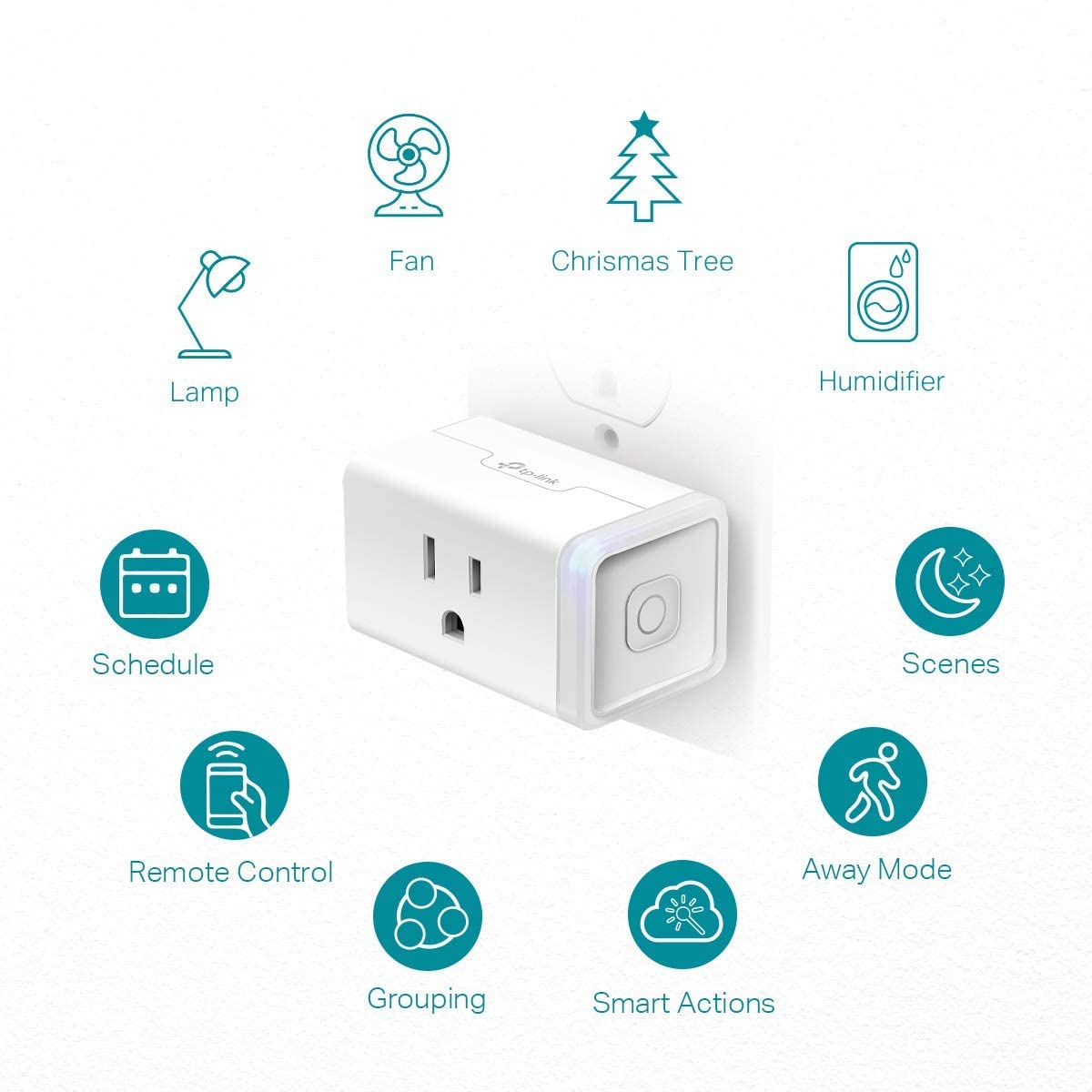 Plug HS103P4, Wi-Fi Outlet Works with Alexa, 4-Pack | Works with Echo, Google Home, No Hub Required, 15 Amp, UL