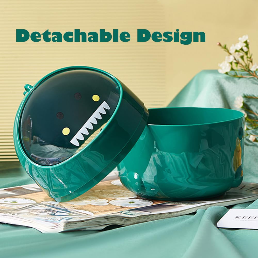 Desktop Trash Can with 90 Trash Bags, Cute Wastebasket Garbage Bin (Green)