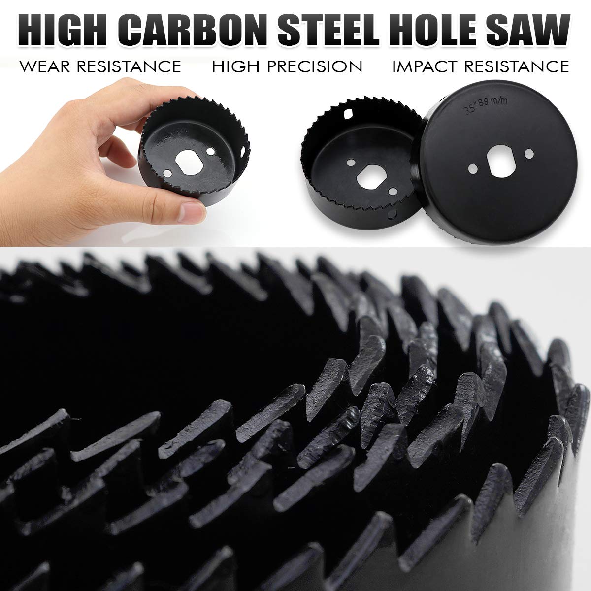 Hole Saw Set, 22 Pcs Metal Hole Saw Kit with 3/4" to 5" (19mm-127mm)