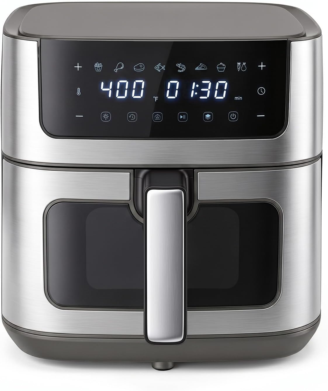 8-in-1 Air Fryer 6 Quarts Airfryer with Window | Nonstick and Dishwasher-Safe Basket, 400°F Fast Heating Air Fryers