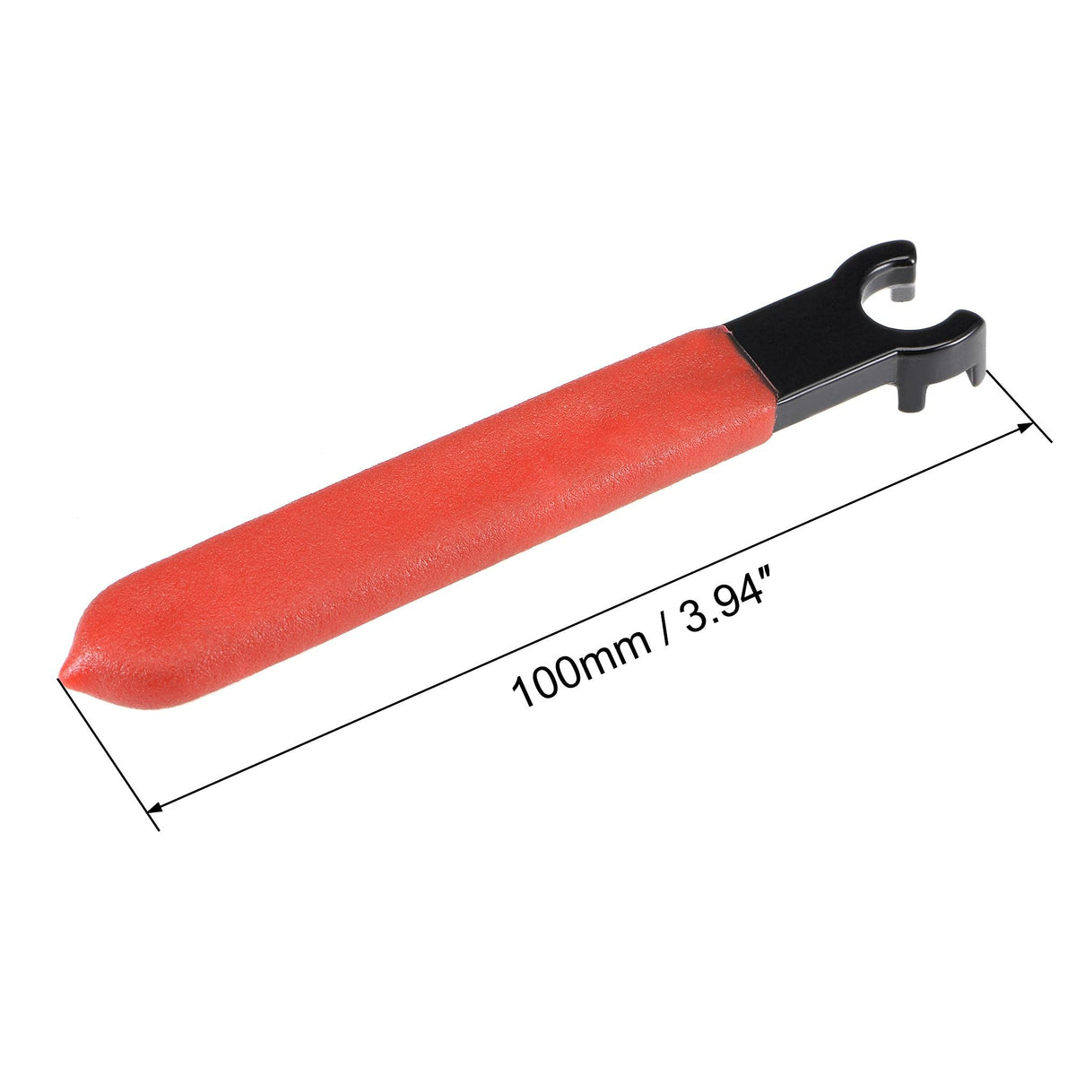 uxcell Collet Chuck Wrench Spanner for ER11M Clamping Nut Milling Machine Lathe Chuck Holder Tool with Red Non-slip Handle 2pcs