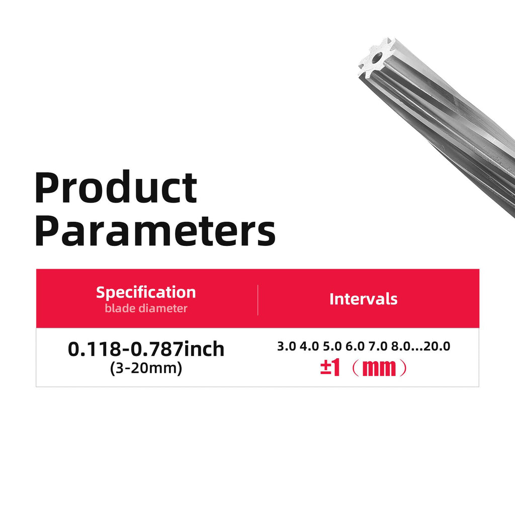 HSS Fixed Stem Guide Reamers Spiral 6mm，High Hardness H7 high Precision,1 pcs DRINYOUNG（6mm）