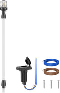 Obcursco Boat Stern Lights, 27"-48” Telescoping Pole Anchor Light with Base